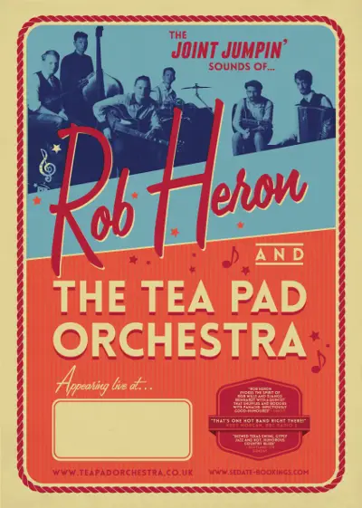 Rob Heron & The Tea Pad Orchestra in Benelux THIS WEEKEND!